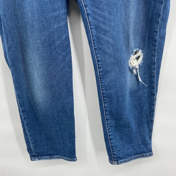 MADEWELL The Mom Jean Distressed Medium Wash Denim Blue Jeans Size 37 - Picture 5 of 9